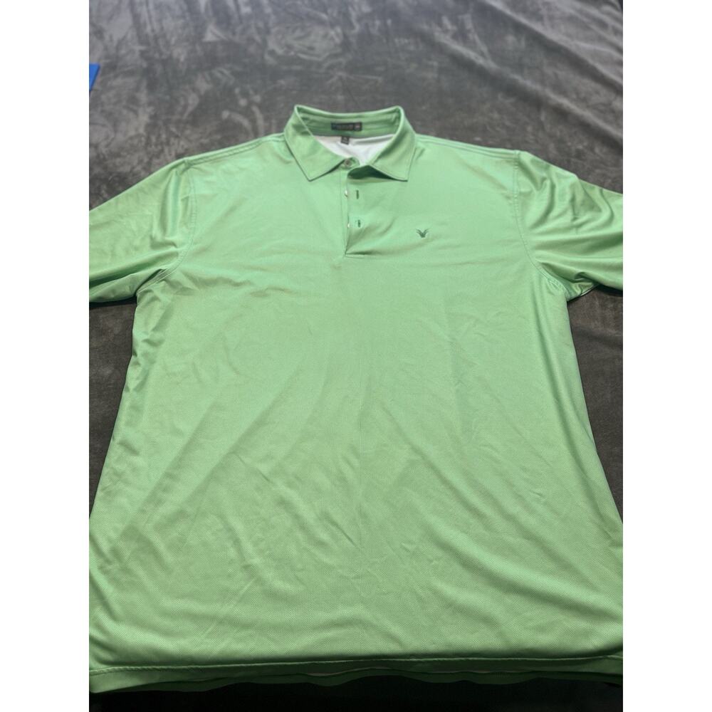 Peter Millar Polo Shirt Mens XL Green Teal Summer Comfort Short Sleeve Golf